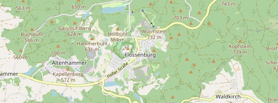 Excursiebestemming op kaart