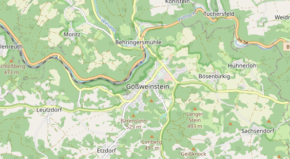 Excursiebestemming op kaart