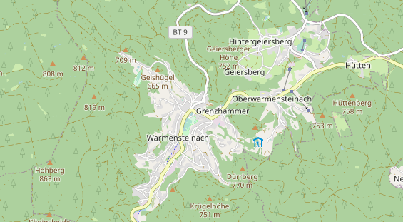 Destinazione dell'escursione sulla carta