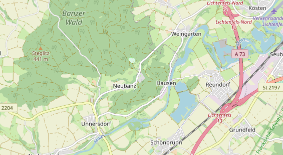 Excursiebestemming op kaart