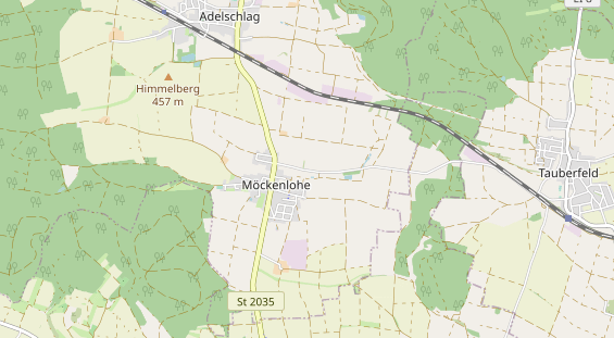 Excursiebestemming op kaart