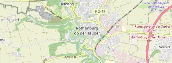 Excursiebestemming op kaart