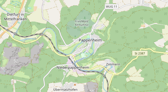 Destinazione dell'escursione sulla carta