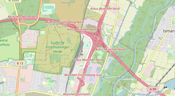 Excursiebestemming op kaart