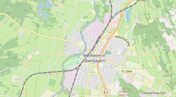 Excursiebestemming op kaart