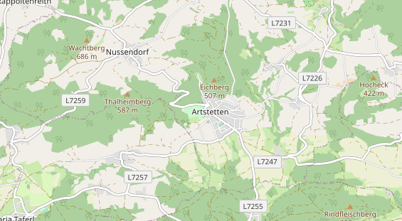 Destinazione dell'escursione sulla carta