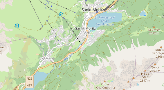 Destination d'excursion sur la carte