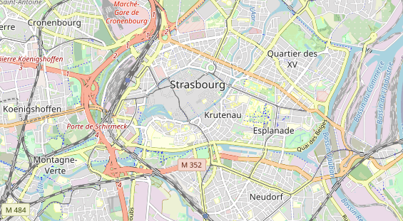 Destination d'excursion sur la carte