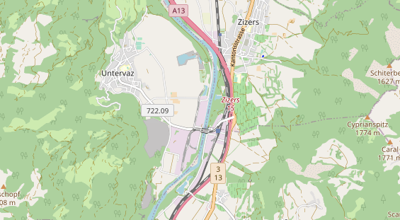 Destination d'excursion sur la carte