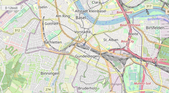 Excursiebestemming op kaart