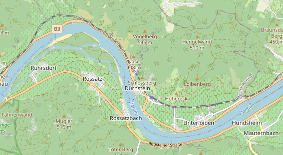 Excursiebestemming op kaart