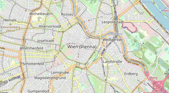 Destinazione dell'escursione sulla carta