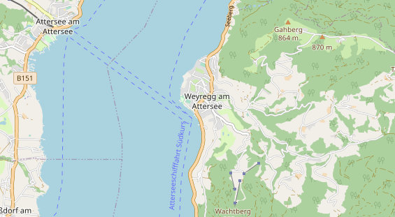 Destination d'excursion sur la carte