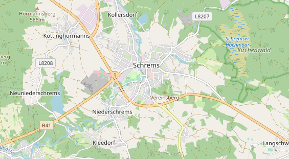 Excursiebestemming op kaart