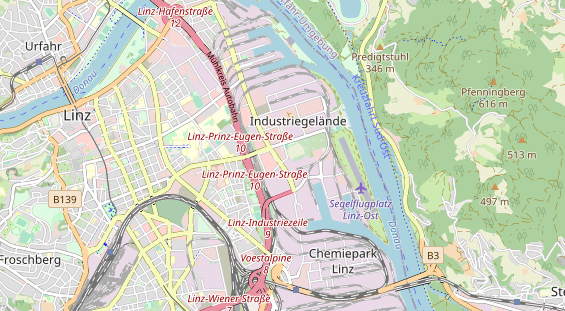 Excursiebestemming op kaart