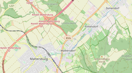 Destinazione dell'escursione sulla carta