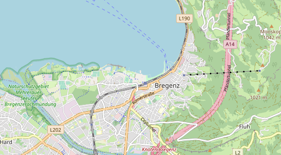 Excursiebestemming op kaart