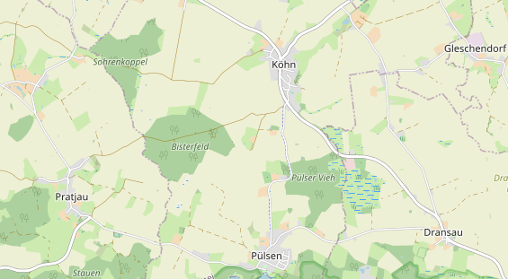 Excursiebestemming op kaart