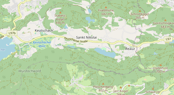 Destinazione dell'escursione sulla carta