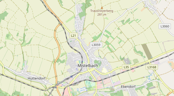 Excursiebestemming op kaart