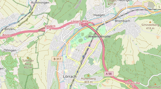 Destinazione dell'escursione sulla carta