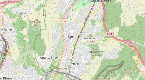 Excursiebestemming op kaart