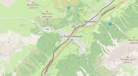 Destinazione dell'escursione sulla carta