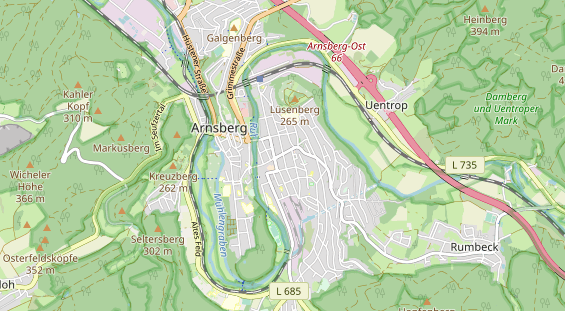 Destination d'excursion sur la carte