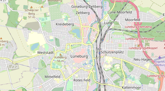 Excursiebestemming op kaart