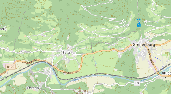 Destination d'excursion sur la carte