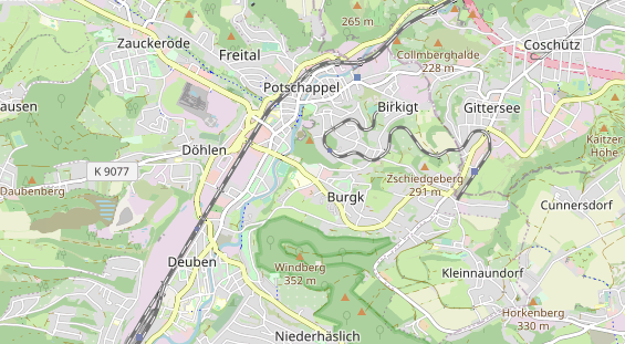 Excursiebestemming op kaart