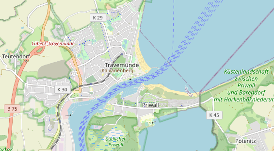 Destination on map