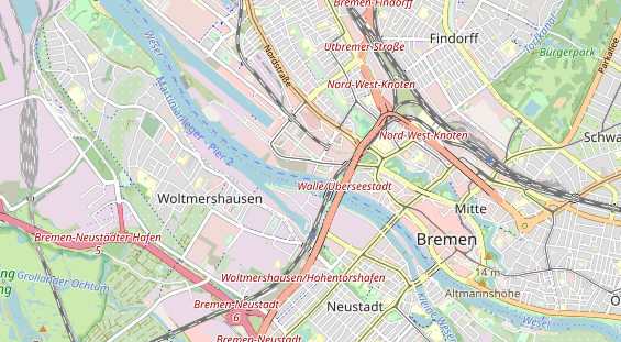 Excursiebestemming op kaart
