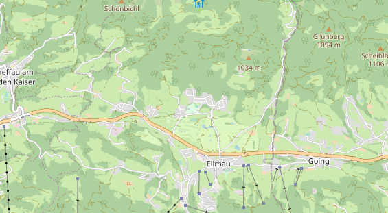 Excursiebestemming op kaart