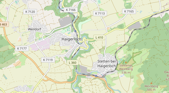 Excursiebestemming op kaart