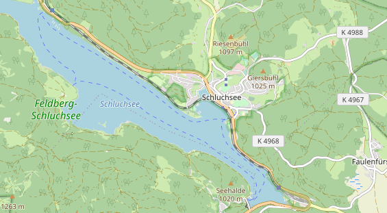 Destination d'excursion sur la carte