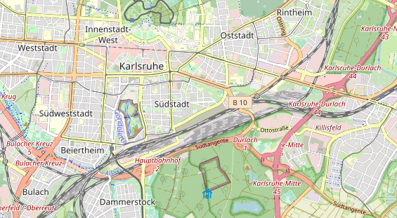 Excursiebestemming op kaart