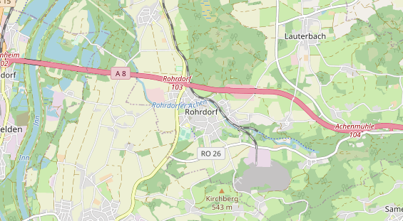 Destination d'excursion sur la carte