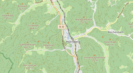 Destinazione dell'escursione sulla carta