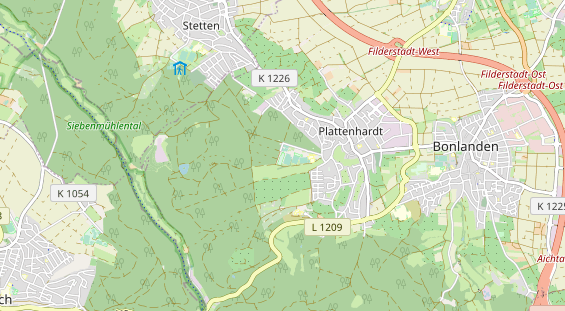 Excursiebestemming op kaart