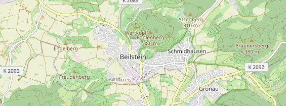 Destination d'excursion sur la carte