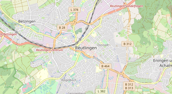 Excursiebestemming op kaart