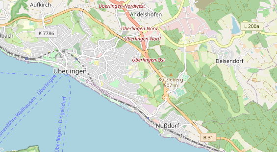 Excursiebestemming op kaart