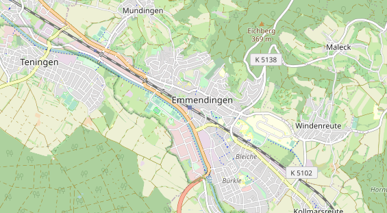 Excursiebestemming op kaart