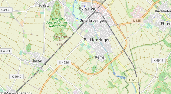 Excursiebestemming op kaart