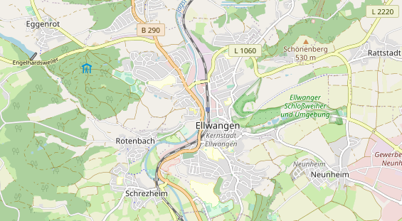 Excursiebestemming op kaart