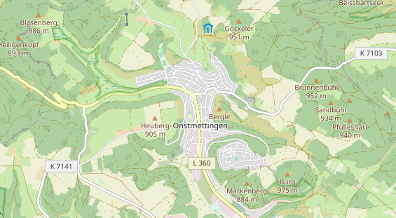 Destinazione dell'escursione sulla carta