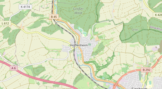 Excursiebestemming op kaart