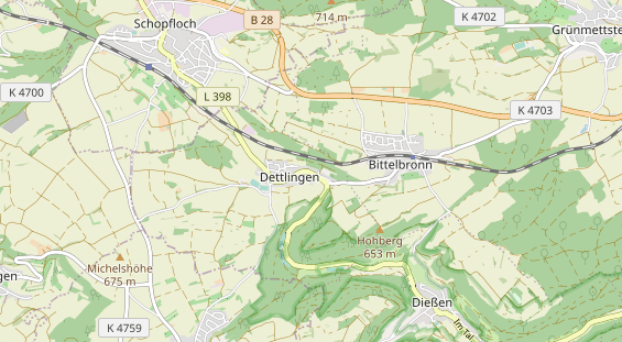 Excursiebestemming op kaart