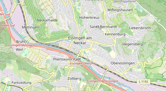 Excursiebestemming op kaart